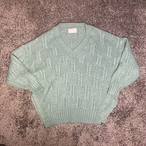 Lucky Brand Green Women Sweater V Neck medium